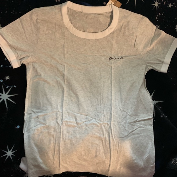 Victoria’s Secret Pink Grey Freya Tie Dye Logo Campus Ringer & Baggy Sweats - Picture 9 of 11